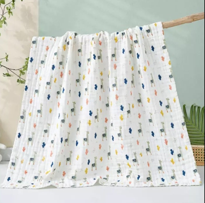 Llama shop muslin blanket